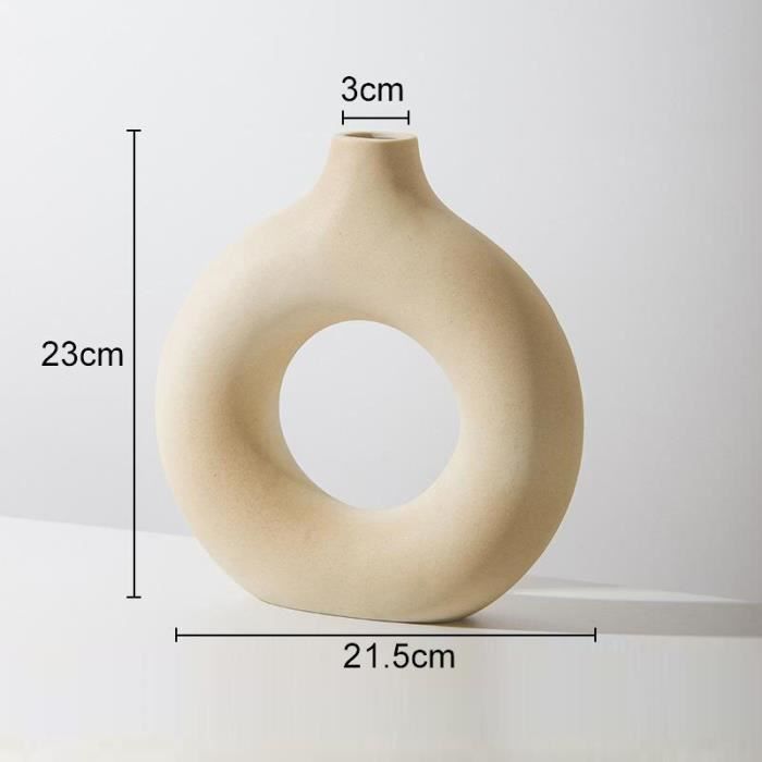 VASE,F Pink--Vase à Fleurs En Plastique, Vase En Céramique Incassable, Panier De Décoration De
