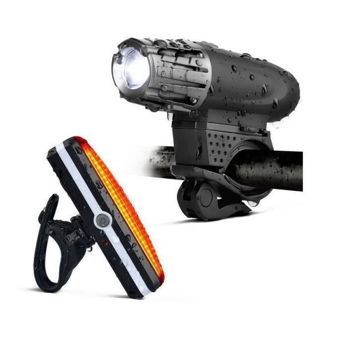 Phare avant de vélo à LED rétro avec aspect chromé et fonctionnement à piles