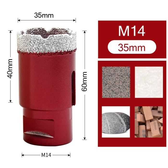 Disque Diamant 75mm Pour Meuleuse - Profilé Brasé Sous Vide - Pour Marbre, Granit, Céramique - Épaisseur 10-35mm