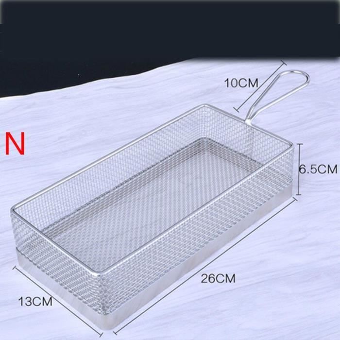 Panier à Friture Inox Pour Friteuse électrique - Idéal Barbecue Et Cuisine Quotidienne - 12