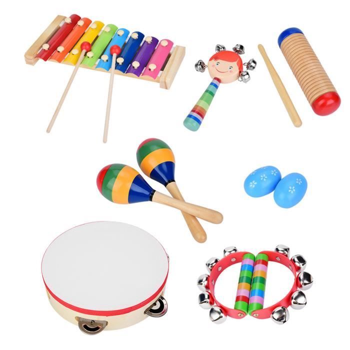 Kit Tambour Montessori En Bois – 36x40 Cm – Dès 1 An – Sons Variés – Développement Sensoriel – Sans Danger