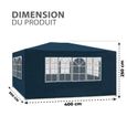 Tonnelle de Jardin Autoportante - MAXXGARDEN - 3x4 m - Bleu - Avec Panneaux Latéraux - Facile à Installer-1