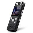 TD® Enregistreur vocal numérique réduction bruit dictaphone intelligent micro haut-parleur intégré USB rechargeable-1