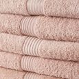 TODAY Essential - Lot de 10 serviettes de toilette 50x90 cm 100% Coton coloris rose-1
