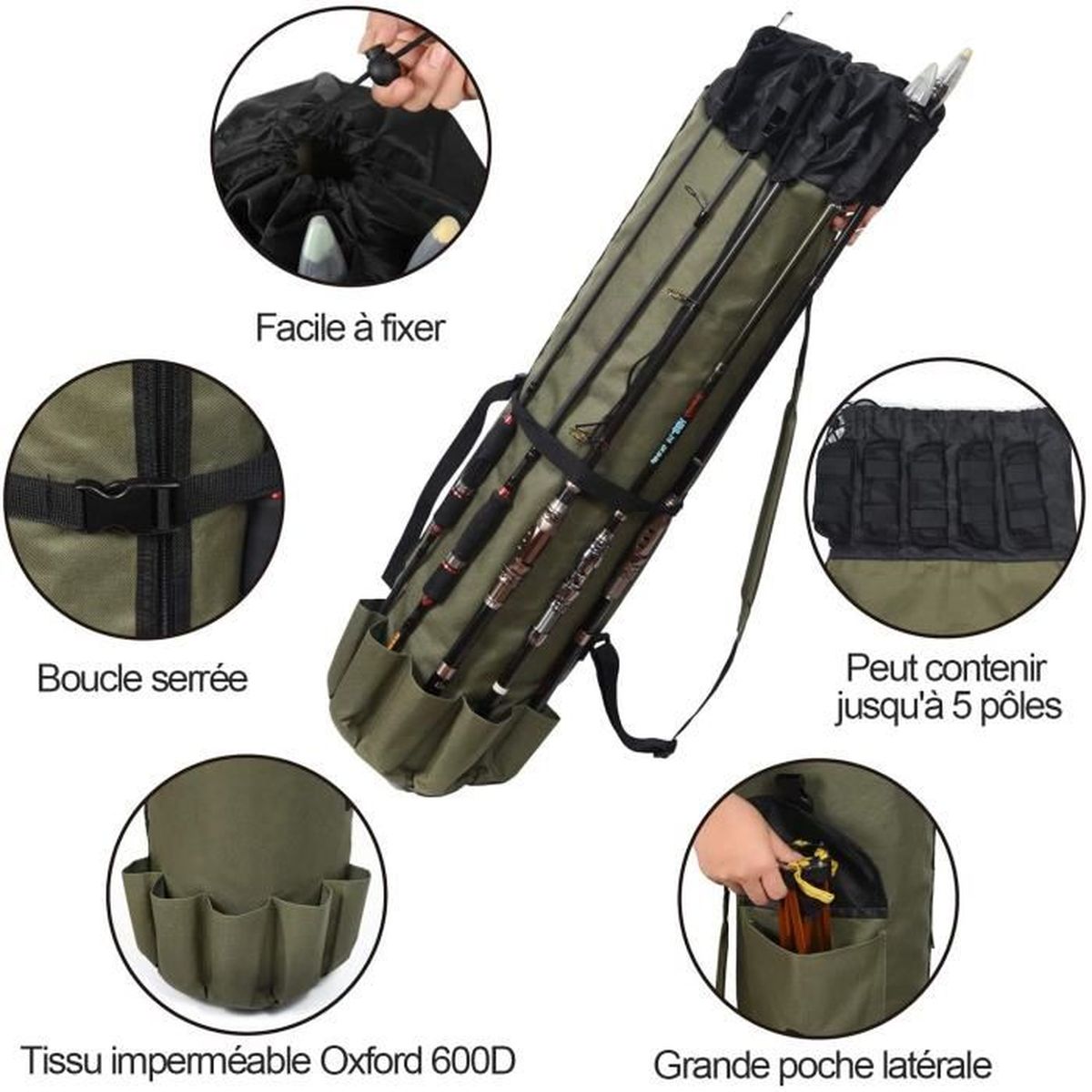 Paquet de canne à pêche multifonctionnel