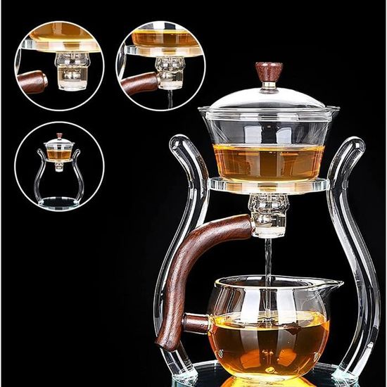 Théière Automatique Magnétique KALWEL - Infuseur Paresseux En Verre - Capacité Environ 500 Ml - Style Moderne - 8