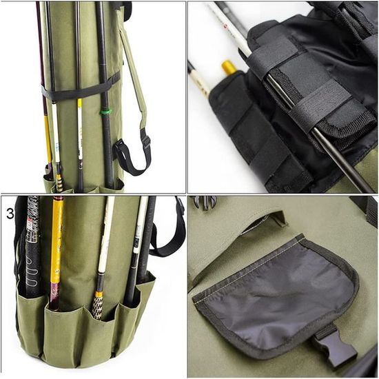Sac De Pêche Oxford Portable Grande Capacité - Étanche Pour Cannes à Pêche Et Matériel