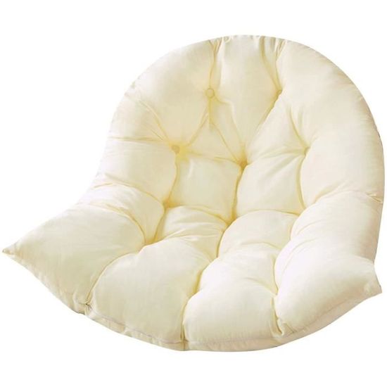 Coussin XXL 90x120 Cm Pour Fauteuil Œuf Ou Balançoire Suspendue – Confort Moelleux Et Doux (Blanc)