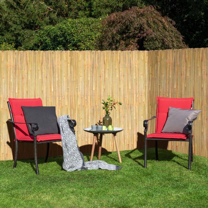 HRXQ Canisse En Bambou Brise-vue - Rouleau 100x500cm - Clôture Naturelle Pour Balcon, Terrasse, Jardin, Intimité