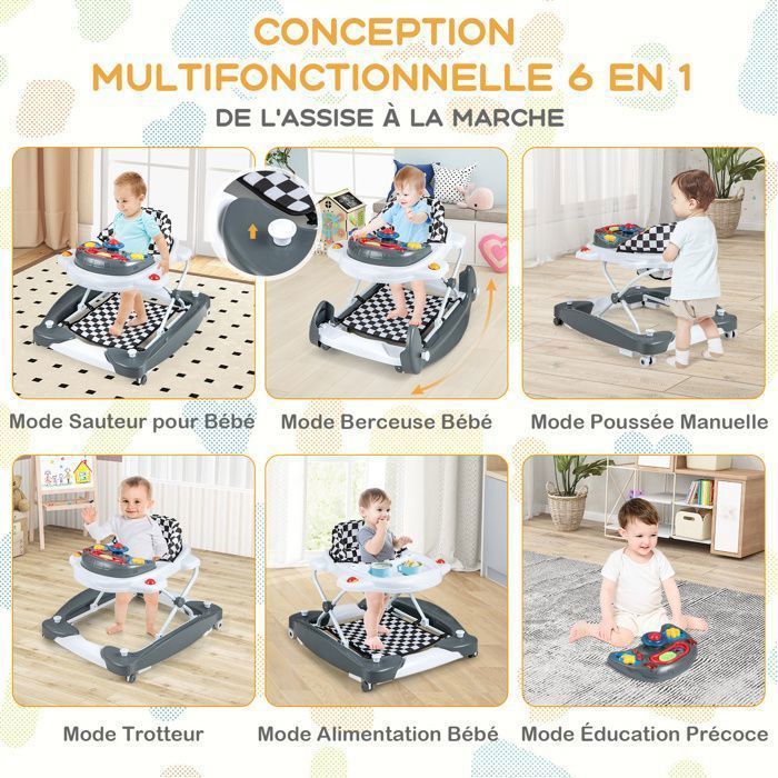 Trotteur Bébé 6-18 Mois Trotteur Bébé 2-en-1 WODFARR Musical - Hauteur Réglable, Plateau Amovible - 6 à 18 Mois (Bleu) Trotteur Bébé Réglable 6-18 Mois Trotteur Bébé 6-18 Mois Trotteur Bébé 2-en-1 WODFARR Musical - Hauteur Réglable, Plateau Amovible - 6 à 18 Mois (Bleu) Trotteur Bébé Réglable 6-18 Mois