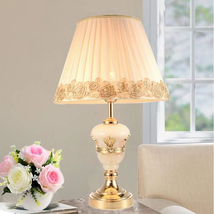 Lampes de table roses moderne simple romantique chambre lampe de chevet  décoration éclairage pour chambre chevet fille chambre : :  Luminaires et Éclairage
