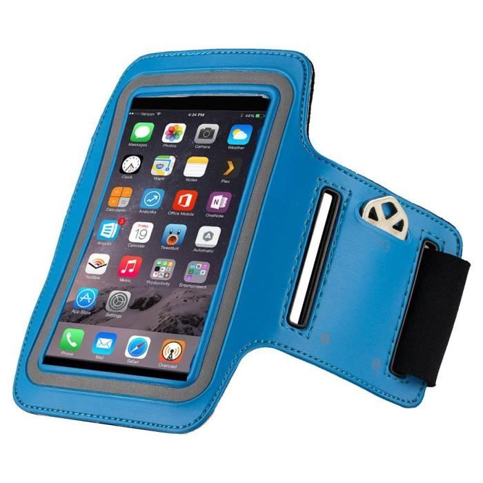 Samsung Galaxy S6 edge Plus Brassard Sport Neoprene Ajustable Scratch reglable Couleur Bleu Cdiscount Sport