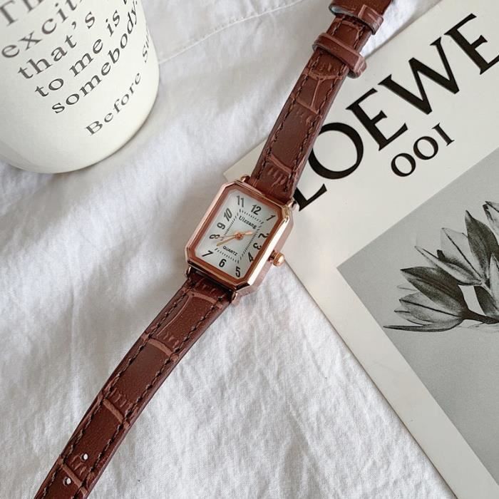 Montre femme cadran rectangulaire deals