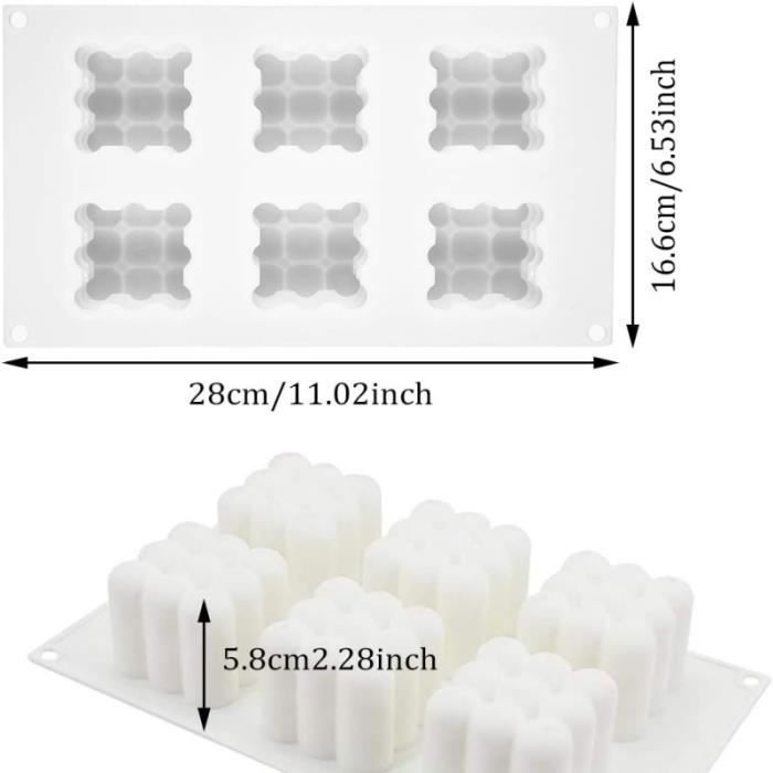 Moule En Silicone 6 Cavités – Formes Mignonnes Pour Mousses, Chocolats, Gelées… Idéal Fêtes Et Desserts - 6