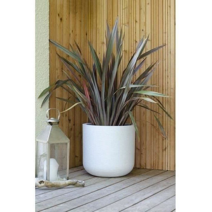 EDA - Pot Rond 40 cm Basalt'Up 32,5 L - Décor Imitation Béton - Simple