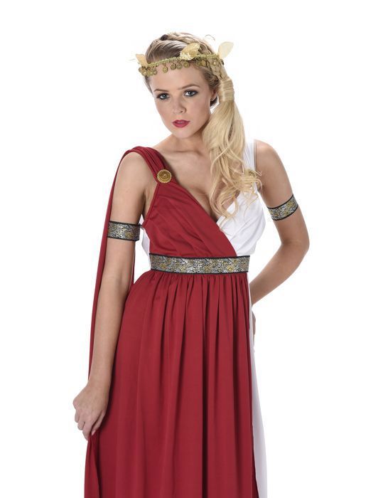D guisement romaine femme MARQUE Mod le Tissu blanc et rouge