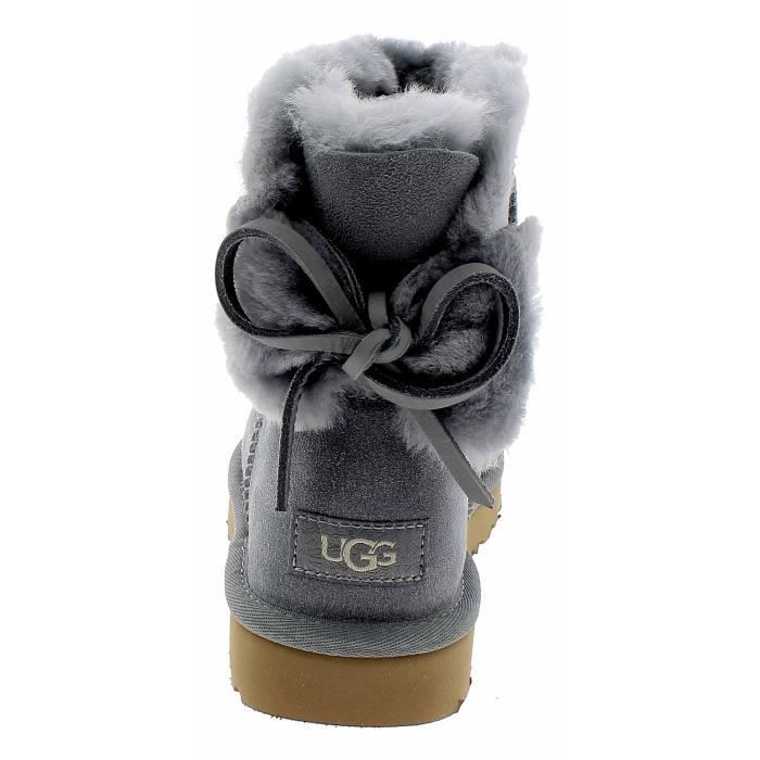 Ugg classic double bow sales mini bottes