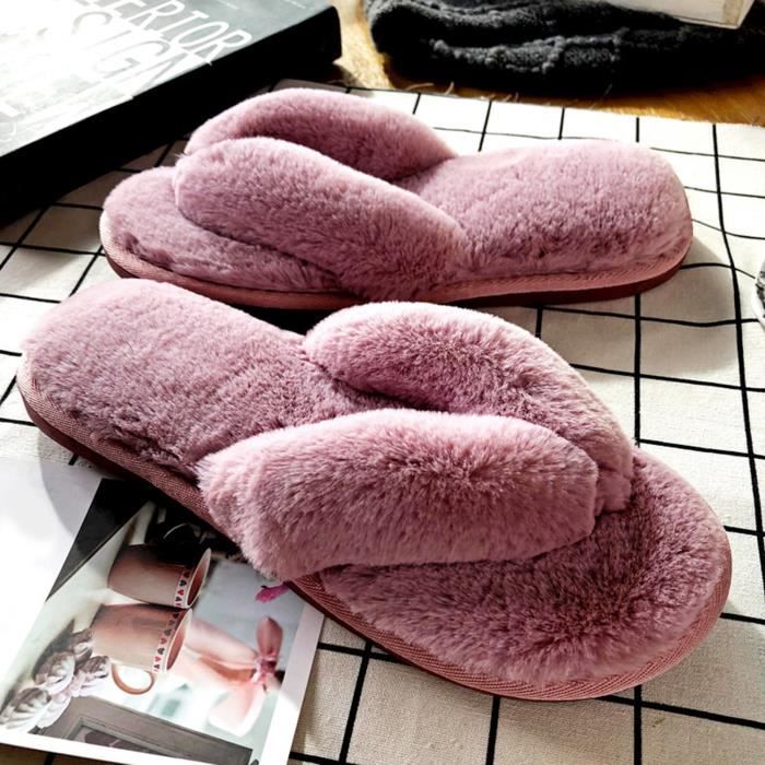 Slip en fourrure femme hot sale