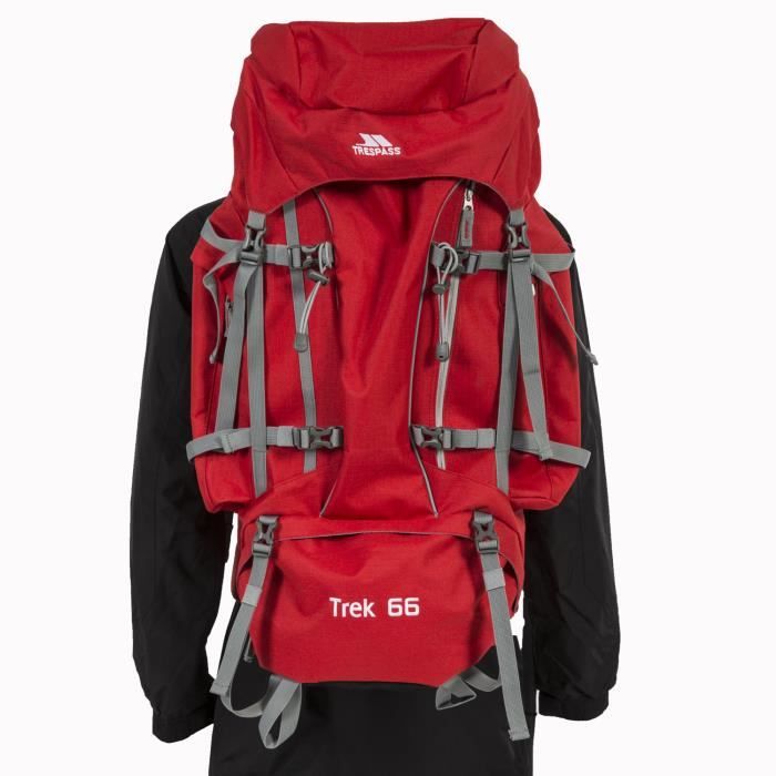 TRESPASS Sac a dos Trek 66 L Ton rouge Cdiscount Sport