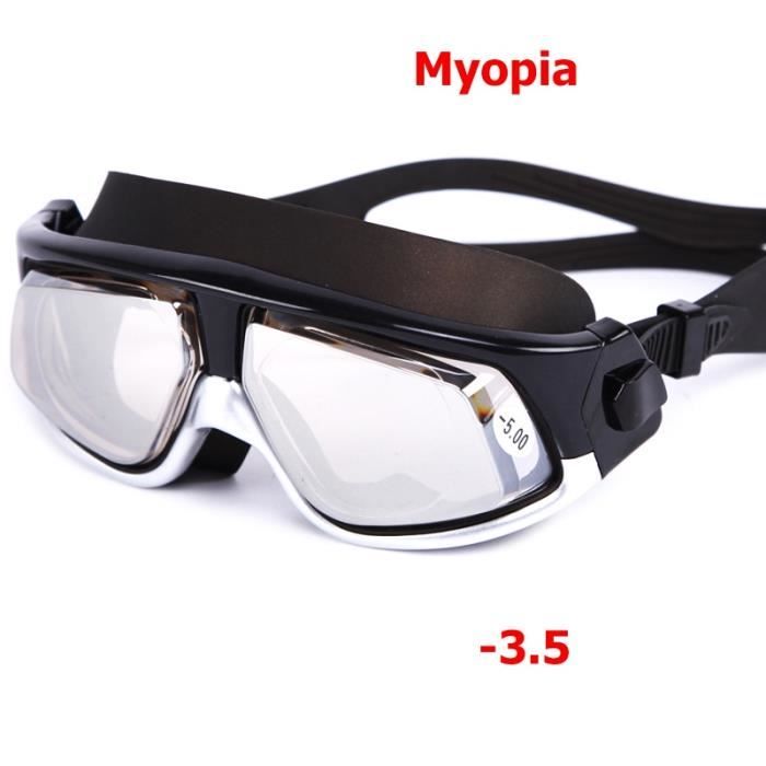 Bk Silver 350 Lunettes de natation dioptriques pour hommes et femmes Anti bu e Protection UV avec Prescription tanche grand c