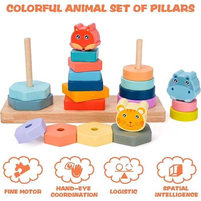 BESPORTBLE 8 Pièces Viroles De Corde Naturelle Jouets En Bois Pour Enfants - Jeux Plein Air