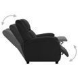 8500NEWSALE® Fauteuil de relaxation électrique,Fauteuil TV électrique,confort relaxant Noir Similicuir-2