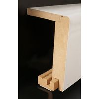 PROVISTON Afdekplint voor verwarmingsbuizen, Hamburg-plintprofiel, zonder montageprofiel, met mdf-folie, wit, bij benadering RAL 9016, lengte 2,5 m, 64 x 96 x 2500 mm