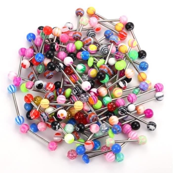 7 Paires Piercing Téton Acier Chirurgical 14G - Cœur, CZ, Papillon - Rose, Bleu, Violet, Noir