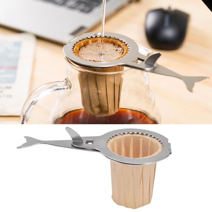 Cuque filtre à café portable Filtre à café 40 pièces avec support en acier  inoxydable tasse de papier filtre jetable portable - Cdiscount  Electroménager