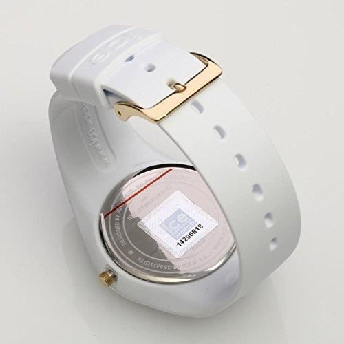 Ice Watch ICE glitter White Rose Gold Montre blanche pour femme avec bracelet en silicone 001350 Medium Achat vente montre Femme Resine Cdiscount
