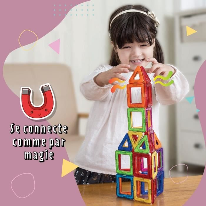 MAGFORMERS® Jeu magnétique kit de complément 62 pièces