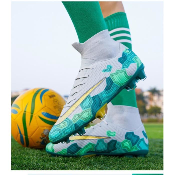 Chaussures de Football Fille Garçon Chaussure de Foot Crampons