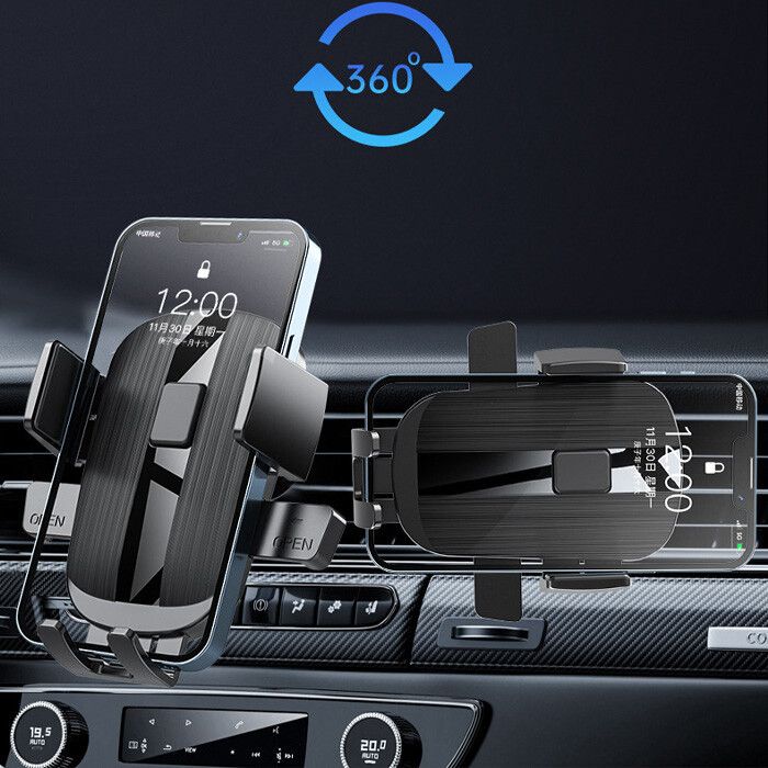Support Téléphone Voiture 3 En 1 - Grille Aération, Tableau De Bord, Rétro - Stable Pour Smartphones 4 à 7 Pouces