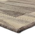 COTTAGE - Tapis réversible motifs vintages aspect sisal 110 x 60 cm Marron/Beige-3