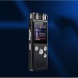 TD® Enregistreur vocal numérique réduction bruit dictaphone intelligent micro haut-parleur intégré USB rechargeable-3
