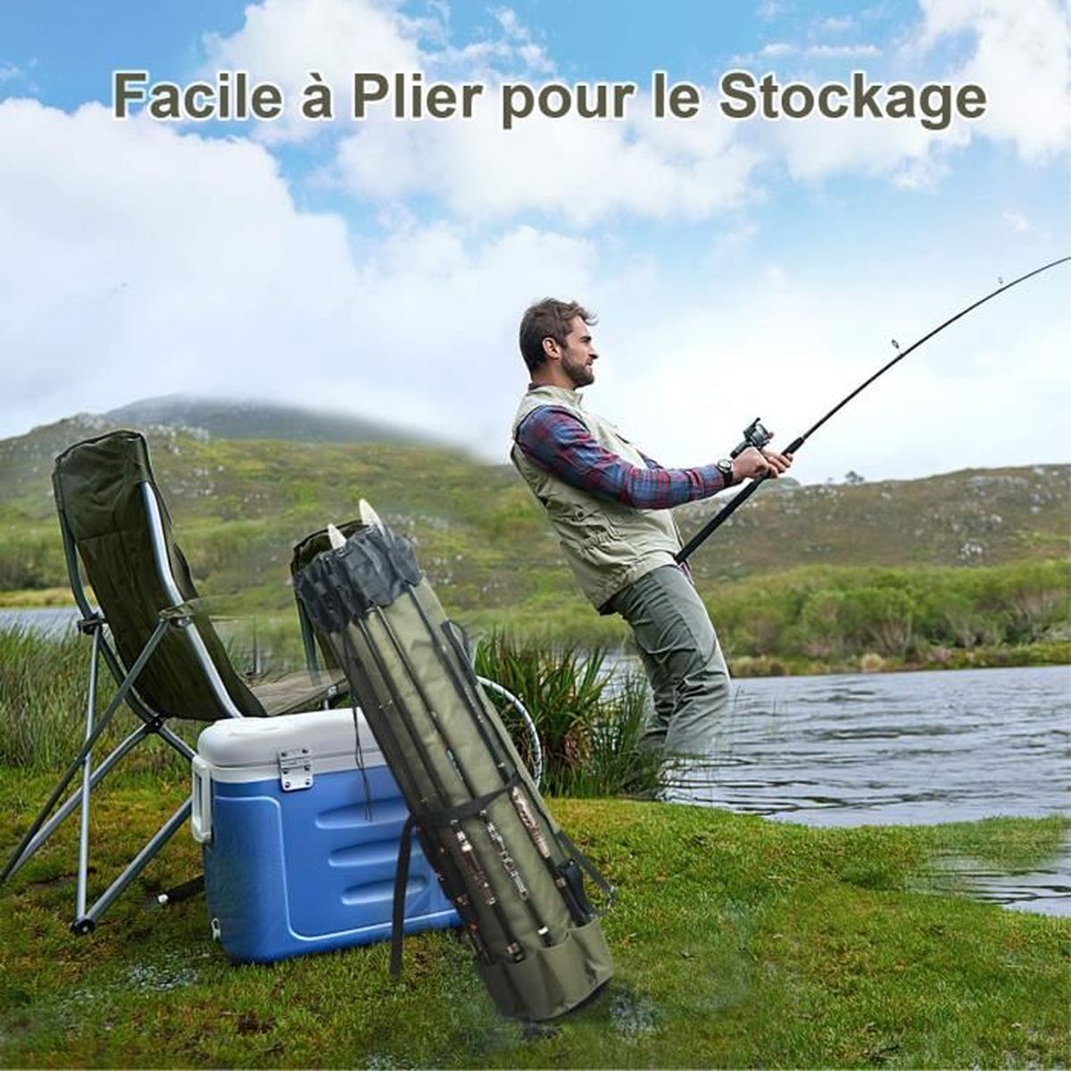Paquet de canne à pêche multifonctionnel