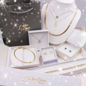 Collier étoiles fin en acier inoxydable plaqué or cadeau à