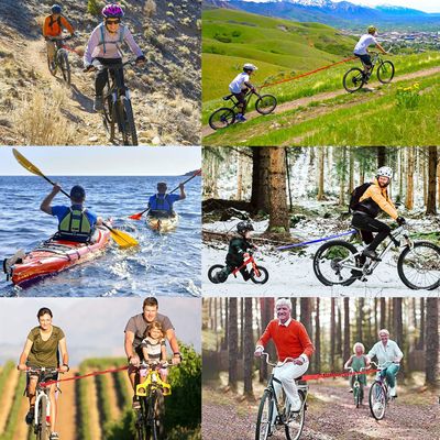 Corde De Remorquage Vélo Enfant LEEWENYAN 2,5 M – Élastique 500 Lbs, Double Crochet, Idéal VTT Et Traction Parent-Enfant