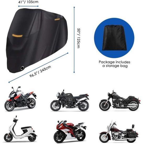 Housse Moto BMW K 1200 GT - Bâche Protection 4 Saisons Étanché Antipoussière UV Avec Trou Antivol (Taille XXXL)