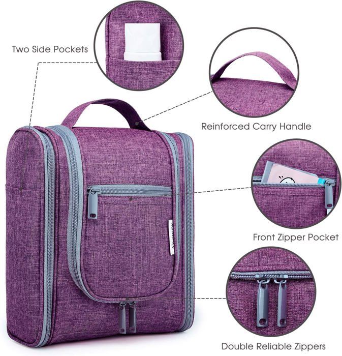 Trousse De Toilette De Voyage Suspendue à Fleurs - Grande Capacité, Organisateur Maquillage