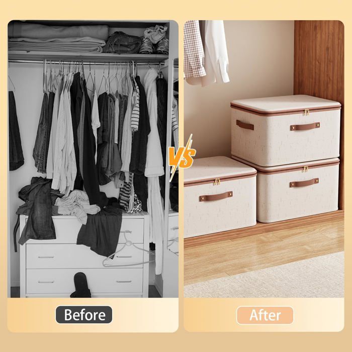 Ikea Lot De 2 Boîtes De Rangement à Fermeture Éclair Blanc, Art Déco, 55 X 45 X 19 Cm