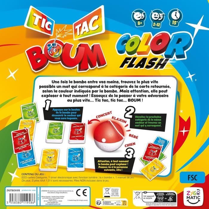 HUCH!- Tic Tac Moo Jeu de société Famille, 4260071880123, Multicolore