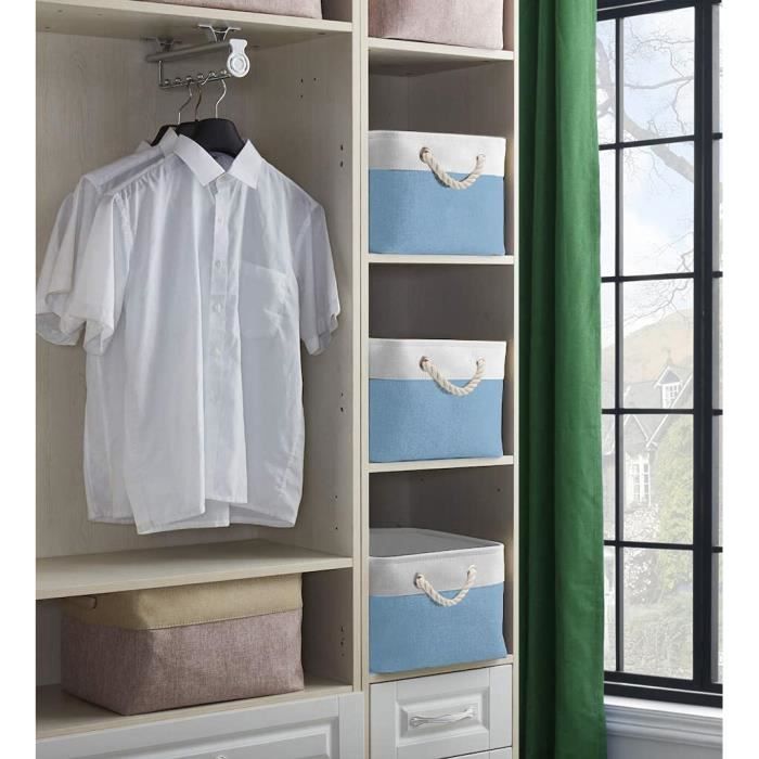 Panier Rangement étroit Tissu 40x10x10 Cm - Organisation Placard Tiroir