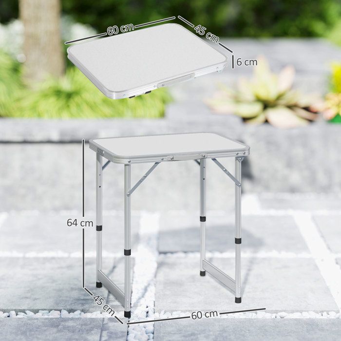 Table pliante en aluminium, table pliante portable, table de voyage en aluminium