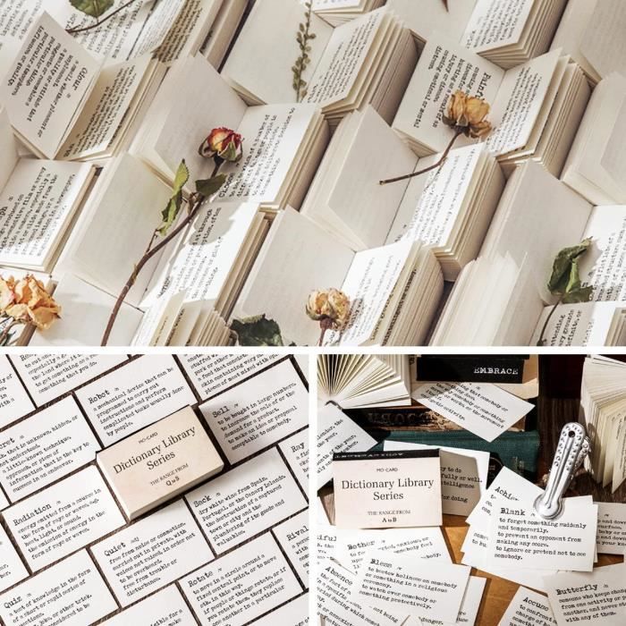 Papier Scrapbooking Materiel Vintage Dictionnaire Bullet Journal