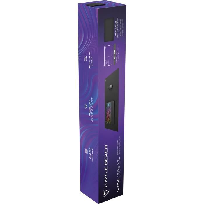 NATOL Tapis De Souris XXL, Grand Tapis De Souris Gaming 800 X 300 X 4 Mm Avec Bords Cousus, Tapis Souris Gamer Antidérapant Lavable Avec Surface Lisse Pour Clavier Et Souris, Noir