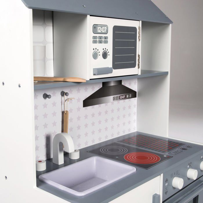 Cuisine Enfant en Bois - roba - avec Plaque de Cuisson Équipée - Jouets