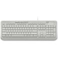 Clavier filaire Microsoft Wired Keyboard 600 - Blanc - AZERTY - Résistant aux éclaboussures - Touches silencieuses-0