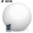 Boule Lumineuse LED Multicolore 50CM Sans Fil Fabriqué en Polyéthylène épais-0