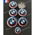 KIT 7 Badge LOGO Embleme BMW - Capot - Coffre - Volant - cache moyeu - 50th anniversary - Mastershop-0